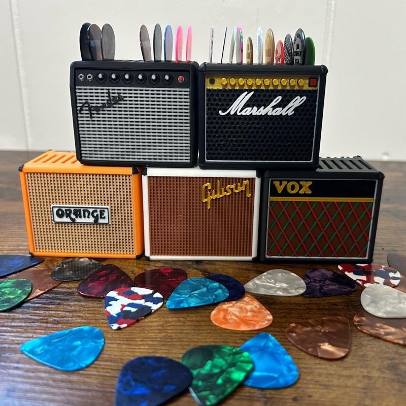 Mini Guitar Amp Pick Holder β 3D Printed, Fits 11 Picks, Perfect Gift for Guitarists!