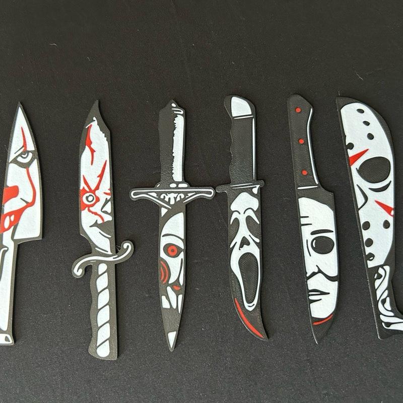 Iconic Horror Movie Knife Bookmarks - 3D Printed Design for Horror Fans - Perfect Gift for Fans of Horror Movies