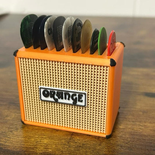 Mini Guitar Amp Pick Holder – 3D Printed, Fits 11 Picks, Perfect Gift for Guitarists!