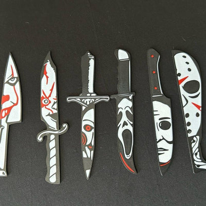 Iconic Horror Movie Knife Bookmarks - 3D Printed Design for Horror Fans - Perfect Gift for Fans of Horror Movies