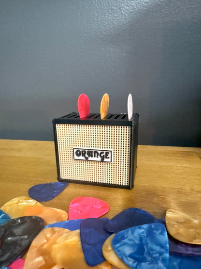 Mini Guitar Amp Pick Holder – 3D Printed, Fits 11 Picks, Perfect Gift for Guitarists!