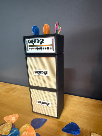 Mini Full Stack Amp Guitar Holder - Holds 11 Picks With Additional Storage