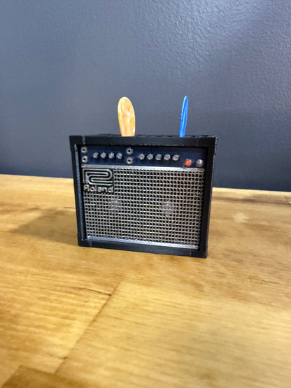 Mini Guitar Amp Pick Holder – 3D Printed, Fits 11 Picks, Perfect Gift for Guitarists!